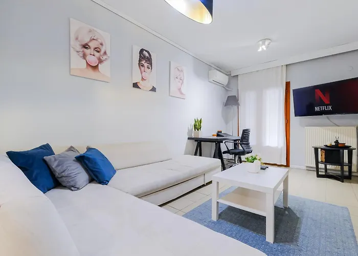 95sqm 7min Center 2bdrms 2airco Gas Heating Marble Wc 3smarttvs *